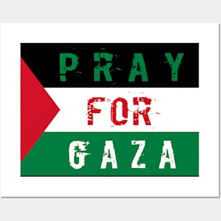 Pray for Gaza Flag Artwork Posters and Art